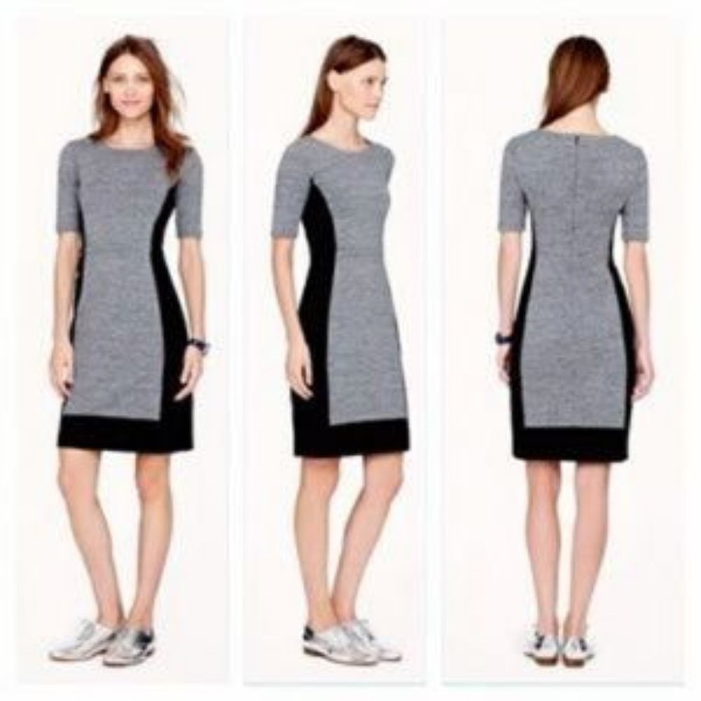 J. Crew Factory Color Block Ponte Stretch Dress